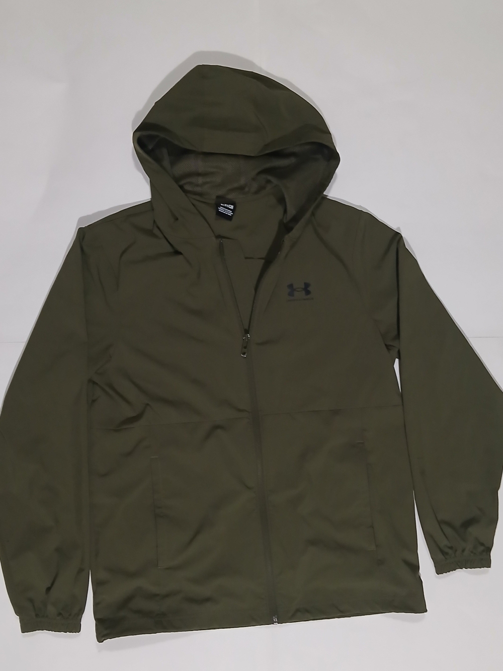 Under Armour Olive Green Hooded Windbreaker